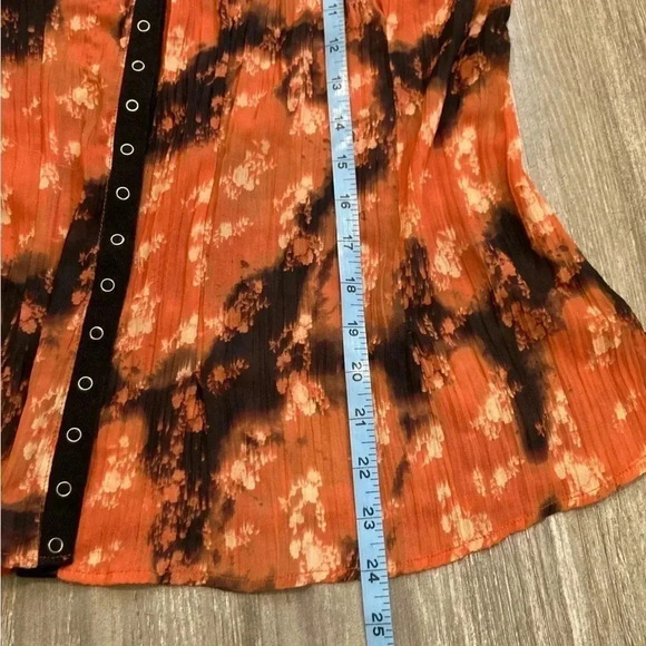 Urban Outfitters Semi Sheer Long Sleeve Top Flared Sleeves Casual Retro Frunky M - Picture 10 of 10